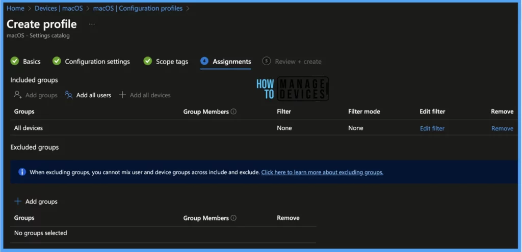 Configure New Managed Settings in macOS Catalogue using Intune 2309 release or later Fig. 8